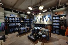 the inside of a men's clothing store