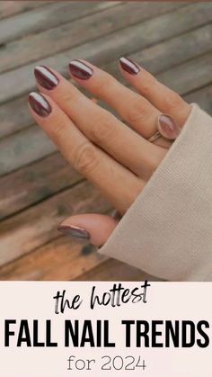 #nailart #nailartdesigns Trend Manicure 2024, Fall Nails Trend 2024, Fall 24 Nail Trends, Nail Color Trends For Fall 2024, Manicure Trends 2024 Fall, Nailpolish Trend Fall 2024, Fall Nails For Olive Skin Tone, Sand Nail Color, Top Fall Nail Colors 2024