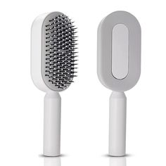 PRICES MAY VARY. 【New Design Comb】The unique 3D air cushion design only needs to press the back of the comb to launch the hair on the hair, so that you can enjoy the fun of combing your hair and bring a new experience. Simple and fast, save your time. 【Intimate Design】The end of the combing teeth is round. When you comb your hair, you can massage the head scalp to remove dead skin cells. Through the combing of the comb, stress can increase blood circulation and promote your scalp health and hair Self Cleaning Hair Brush, Clean Hairbrush, Tangled Hair, Hair Brushes, Best Wigs, Scalp Health, Scalp Massage, Hair Quality, Cushion Design