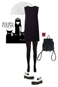 "Emily the Strange; Emily the Strange" by syarina ❤ liked on Polyvore featuring EMILY THE STRANGE, Yves Saint Laurent, Rosetta Getty and Dr. Martens Emily Strange Cosplay, Ruby Gloom, Gothic Mode, Rosetta Getty, Doll Wardrobe