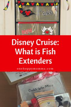 the disney cruise what is fish extenders in a plastic bag on top of a wooden table