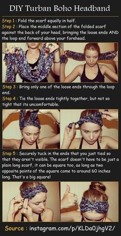 Love this! I need to do it with one of my scarfs! Diy Turban, Pinterest Tutorials, Headband Tutorial, Turban Headband, Boho Headband, Scarf Headband, Hair Dos, Tanning, Pretty Hairstyles