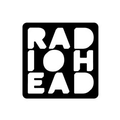 the rad ho eaad logo is shown in white on a black and white background