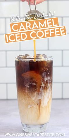 Ice Coffee With Caramel Syrup, Iced Coffee With Syrup Recipe, Mr Iced Coffee Recipes, Iced Coffee Maker Recipe, The Best Iced Coffee At Home, At Home Caramel Iced Coffee, Diy Caramel Iced Coffee, Iced Coffee With Caramel Syrup, Cold Brew Caramel Iced Coffee