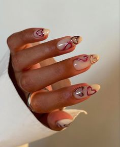 Cheetah Print Nails, Vday Nails, Edgy Nails, Heart Nails, Fire Nails, Pretty Acrylic Nails, Chic Nails, Short Acrylic Nails, Valentine's Day Nails