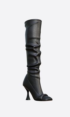 Zoe Boot White Knee High Boots, A Sheep, Lemon Pepper, Sheep Leather, Wide Calf, Leather Wraps, All About Eyes, Knee High Boots, Dream Closet