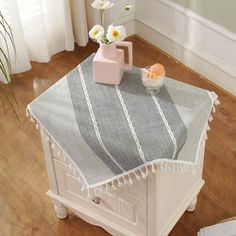 PRICES MAY VARY. SUITABLE SIZE - Nightstand tablecloth size: 23" Width x 23" Length (60 x 60 cm), Suitable small table size range: 8" Width x 8" Length (20 x 20 cm) to 16" Width x 16" Length (40 x 40 cm), It can also be used for bedside tables, dressers, end table. DURABLE MATERIAL - Our outdoor tablecloth are made of high quality durable heavy cotton linen and dyeing with new technology good fixing effect, non-slip, moderate stain resistant that won't easily fray after long term use. FOR MORE O Boho Tablecloth, Boho Party Decorations, Outdoor Patio Table, Outdoor Tablecloth, Boho Party, Tablecloth Sizes, Boho Farmhouse, Kitchen Dinning, Table Sizes