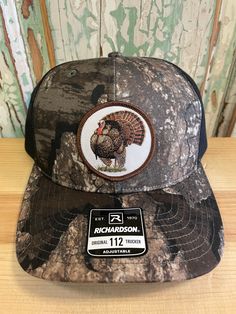 Wild Turkey Patch Trucker Hat AG Outfitters Exclusive Design! Richardson 112 brand hat Snapback design Casual Hunting Hats For Fall, Casual Fall Hunting Hats, Casual Hunting Hat With Flat Brim, Black Hunting Cap, Black Flat Brim Hunting Hat, Casual Flat Brim Hunting Hat, Fall Outdoor Cap, Camouflage Trucker Hat For Hunting With Curved Brim, Trucker Cap For Hunting