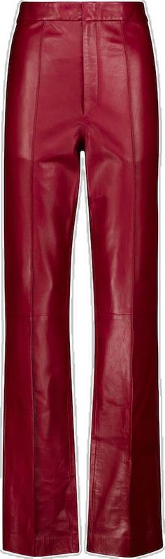 Chic Red Leather Bottoms, Red Leather Bottoms For Work, Red Fitted Leather Pants, Red Leather Pants For Workwear, Red Leather Workwear Pants, Isabel Marant, Fall In Love, Leather Pants, In Love