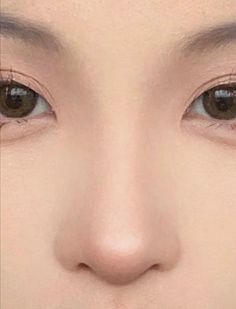 Asian Nose Drawing, Upturned Doll Eyes, Small Nose Asian, S Line Nose Ulzzang, Flat Nose Drawing, Small Nose Vision Board, Desired Face Subliminal