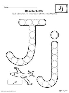 the letter j worksheet for kids to learn how to write and draw letters