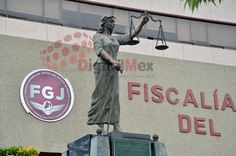 statue of lady justice holding scales in front of the fgj mexican deli