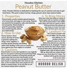 a recipe for peanut butter with instructions on how to use it