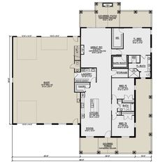 the floor plan for a home with two living areas