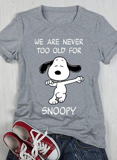 Peanuts snoopy we are never too old for snoopy T Shirt Hoodie Sweater H97 available in T-shirt, hoodie, tank top, longsleeve, multi color and size S M L XL XXL 3XL 4XL 5XL. Shipping from the US. Easy 30 day return policy - Shop now! 6.1-ounce, 100% cotton .Double-needle neck, sleeves and hem; Roomy Unisex Fit. Ash is 99% cotton, 1% poly; Sport Grey is 90% cotton, 10% poly; Dark Heather is 50% cotton, 50% polyester .Decoration type: Digital Print. Made by Gildan Vera Bradley Snoopy Display, Snoopy Shirt, Snoopy T Shirt, Snoopy Quotes, Snoopy Love, Never Too Old, Charlie Brown And Snoopy, Snoopy And Woodstock, Peanuts Snoopy