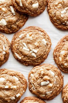 cookies with white chocolate and coconut on top