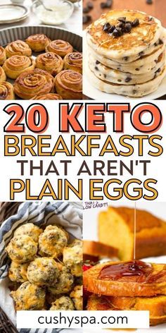 the top 20 keto breakfasts that aren't plain eggs are on display