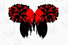 Cheer Nationals Mini Ears Pom Poms and Bow Red & Black - Etsy Disney Cheerleader Shirts, Cheer Nationals Shirts Disney, Disney Nationals Cheer Shirts, Disney Cheer Nationals Gifts, Disney Cheer Shirts, Cheer Nationals Shirts, Cheer Nationals Gifts, Uca Cheer, Disney Cheer Bows