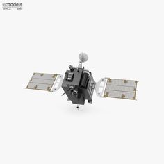 the space station is shown with its satellite equipment on it's back and side