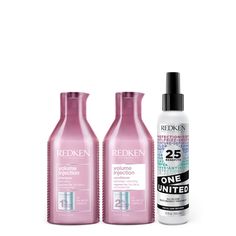 Inject volume into fine, flat hair while providing lighteweight conditioning with Volume Injection Shampoo, Conditioner, and One United leave-in conditioner. VOLUME INJECTION SHAMPOO Redken's Volume Injection Shampoo is a lightweight milk-like formula with Redken's Bodifying Complex with the power of Filloxane, a bodifying agent add thickness to hair. Unlike other thicker formulations that weigh down and create oilier hair, Volume Injection shampoo gently cleanses the scalp removing oil to create a lightweight feel while enhancing volume. Redken's Bodifying Complex is prescribed for fine hair or any client looking for more body to their hair. • Gently cleanses to remove oil while creating a soft and manageable hair • Instant lift at the root and enhanced body • Creates a shiny, polished fi Fine Flat Hair, Porous Hair, Hair Dryness, Hair Milk, Instant Lifts, Hair Volume, Hair Control, Flat Hair, Hair Help