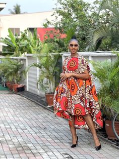 Ankara High Low Dress, Ankara Plus Size, African Wedding Dress Ankara, High And Low Dress, African Maternity, African Maternity Dresses, Bubu Dress, Dress African Print, Dress Ankara