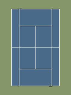 an image of a tennis court with lines drawn on the side and in the middle