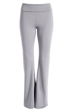 The weekend is calling in these ultracomfy leggings designed in an irresistible flared silhouette. 31" inseam; 23" leg opening; 11" front rise; 12 1/2" back rise (size Medium) Elastic waist 82% polyester, 18% spandex Machine wash, tumble dry Imported Flare Leggings, Leggings Design, Fabric Gifts, Nordstrom Store, Free Fabric, Pacsun, The Weekend, Elastic Waist, Nordstrom