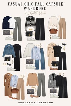 Classic Business Casual Outfits, Women's Autumn Outfits Over 50, Autumn Woman Outfits, Basic Staples Outfits, Classic Outfits Ideas, Fall Outfits Women Europe, Autumn Outfits In Europe Women, Feminine Capsule Wardrobe Fall, Paris Outfits For Spring