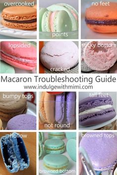 macaron troubleshooting guide from indulgewhimi com for macarons