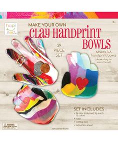 make your own clay handprint bowls for kids to use with their hands and feet