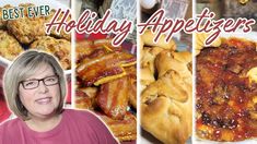 a collage of photos with the words best ever holiday appetizers