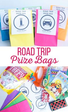 the road trip prize bags are full of prizes