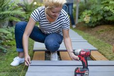 How To Build A Boardwalk | Deck & Wood Walkway | Dunn DIY Diy Boardwalk, Deck Building Plans, Wood Walkway, Laying Decking, Walkway Ideas, Wooden Walkways, Backyard Garden Landscape, Deck Construction, Decking Material