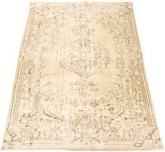 an antique rug is shown on a white background