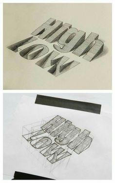 some type of lettering that is drawn on paper and then inked onto the paper