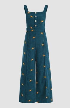 Style Wide Leg Trousers, Corduroy Jumpsuit, Corduroy Overalls, Unique Outfit, Clothing Details, Mode Inspo, Ditsy Floral, Wide Leg Trousers, Cider