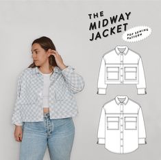 the mid - way jacket sewing pattern is easy to sew