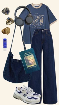 Feeling blue #blue #outfitinspo 🦋🌊🐬 00s Mode, Swaggy Outfits, Casual Style Outfits, Lookbook Outfits, Teen Fashion Outfits, Retro Outfits