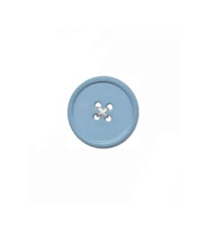 a blue button with four small white buttons on the front and back of each button