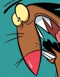 an image of a cartoon dog with its mouth open and tongue out, saying daggett