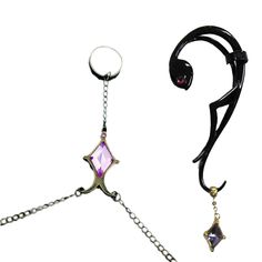 PRICES MAY VARY. Akemi Homura eardrop*1 +Akemi Homura bracelet*1. Material:Alloy. Design：The inspiration for the prop comes from the character Akemi Homura in the anime. Suitable for cosplay party, everyday wear, gift giving, collection, Halloween party, etc. If you have any questions, please feel free to contact me and I will reply you as soon as possible. Welcome to Mankamonga's store! Please feel free to contact us if you have any questions These props are handmade and have some minor defects Homura Soul Gem, Homura Cosplay, Soul Gem, Akemi Homura, Homura Akemi, Anime Jewelry, Gem Earrings, Bracelet Ring, Earrings Ear