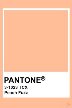 the pantone peach color is shown