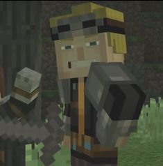 an image of two people in minecraft