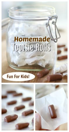 homemade toothpaste rolls in a glass jar