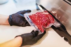 a piece of meat is wrapped in plastic