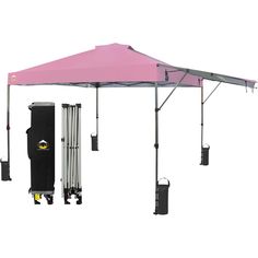 PRICES MAY VARY. EASIEST SET UP: Our canopy tent features patented one-push center lock technology, which securely locks all four poles with a single push at the central hub. Then, use the soft, pinch-free buttons to adjust the leg height from 3 positions. You can easily open or close the extendable awning to accommodate different shading requirements LARGE SPACE: This 10' x 10' canopy offers 140 square feet of shade, enhanced by one 4' extended awning. With an interior height of over 9'7" and a Extendable Awning, Pink Patio, Commercial Canopy, Steel Trusses, Pop Up Canopy Tent, Pergola Canopy, Go Bag, Gazebo Pergola, Sealing Tape