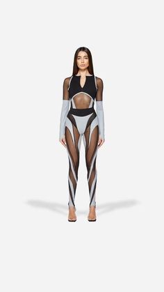 Futuristic Gym, Pole Costume, Techno Outfit, Sportswear Collection, Stirrup Pants, Gymnastics Poses, Cyberpunk Fashion, Disco Dance, Yoga Activewear