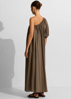 Matteau One Shoulder Maxi Dress - Birch One Shoulder Maxi Dress, Denim Suit, The Frankie Shop, Frankie Shop, Paris Woman, Long Midi Dress, Clothes Shop, Limited Stock, Swimwear Accessories