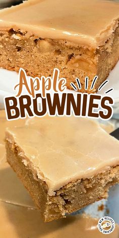 Apple Brownies Using Apples, Maple Frosting, Warm Apple Cider, Blondies Recipe