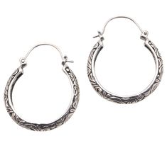 Intricate openwork patterns make these sterling silver earrings an eye-catching upgrade from your everyday hoops. From Novica. Sterling Silver Hoop Earrings, Ear Rings, Sterling Silver Hoops, Artisan Craft, Silver Hoops, Silver Hoop Earrings, Pattern Making, Sterling Silver Earrings, Silver Earrings